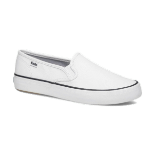 KEDS WH64312 รองเท้าผ้าใบหนัง แบบสวม รุ่น LOGAN SLIP ON LEATHER สีขาว