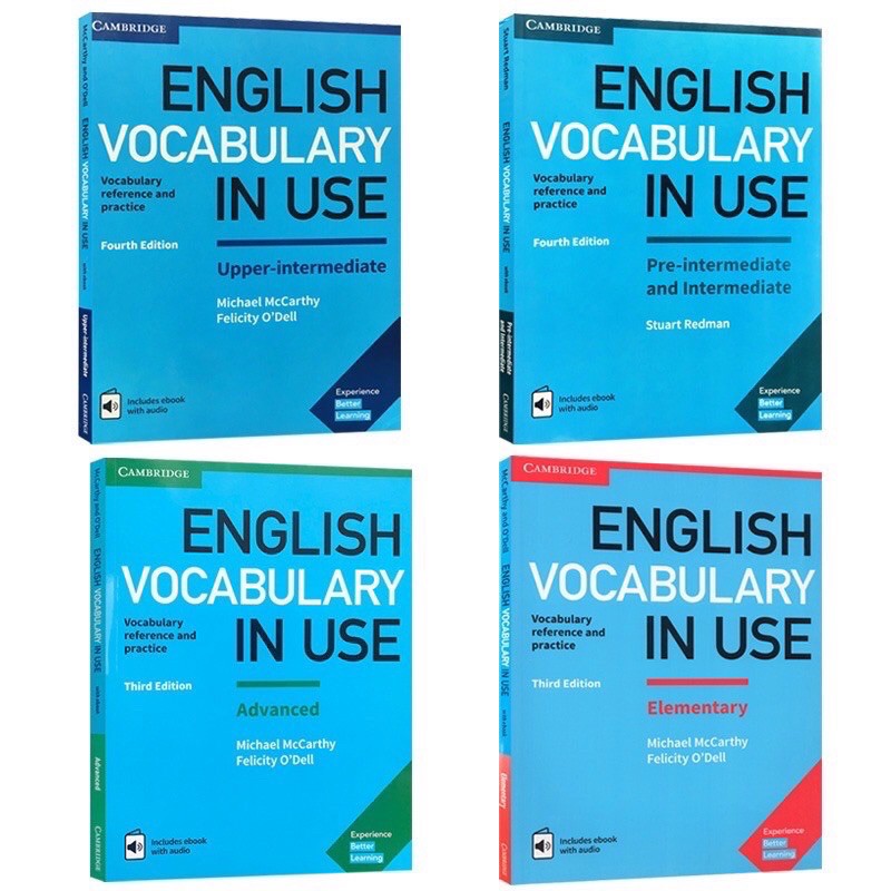 english-vocabulary-in-use-4books-advanced-elementary-upper-intermediate-pre-intermediate