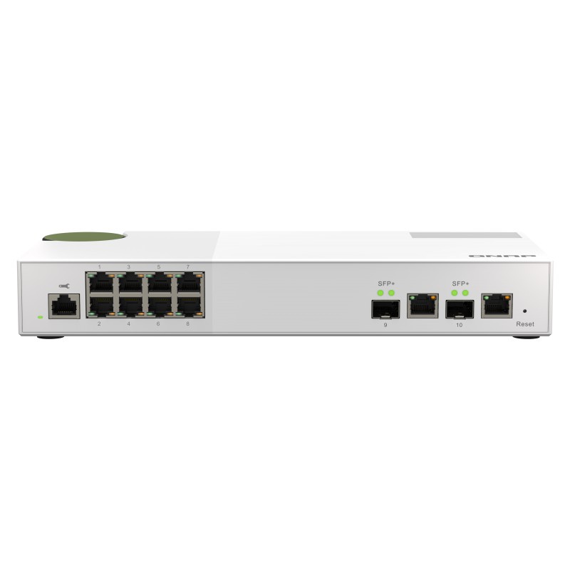 ▤﹍QNAP QSW-M2108-2C 10GbE Layer 2 Web Managed Switch 8 Port 2.5Gbps,2 Port 10Gbps SFP+ NBase-T