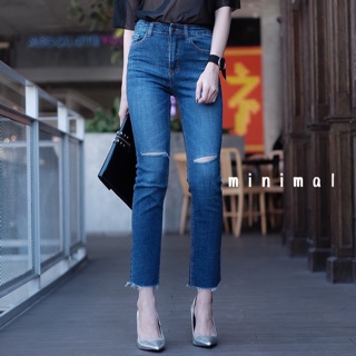 Ripped jeans กางเกงยีนส์ขา 9 ส่วน