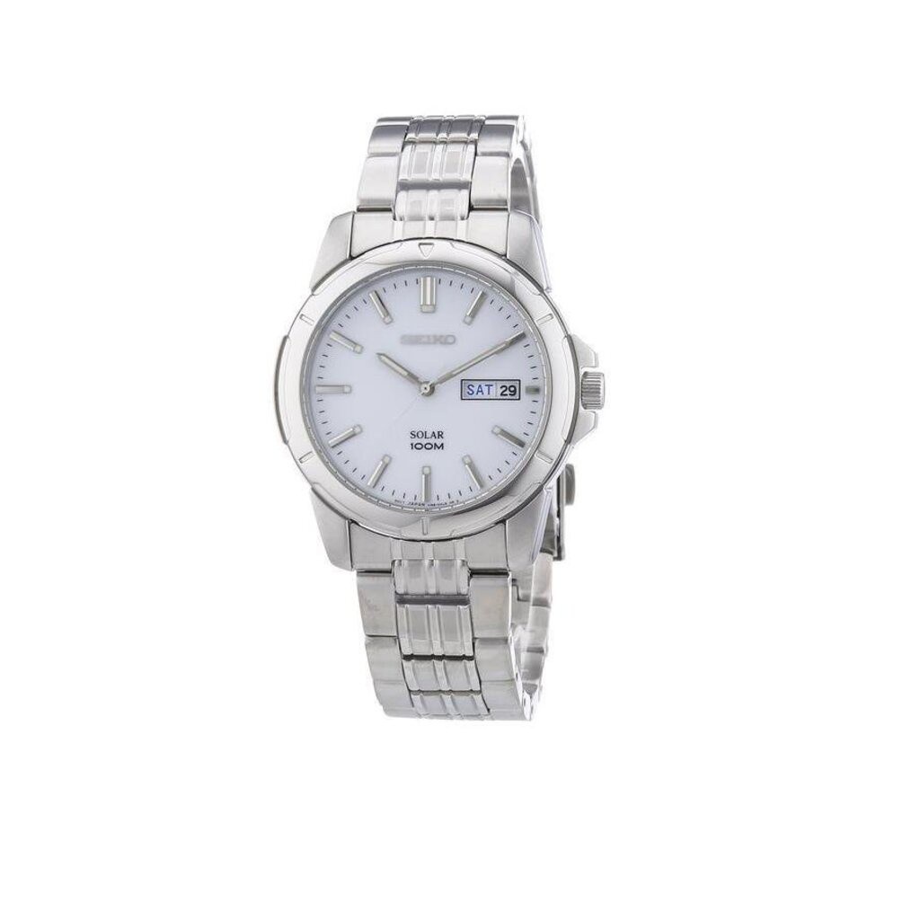 Seiko Men's SNE091 Solar Watch - Silver
