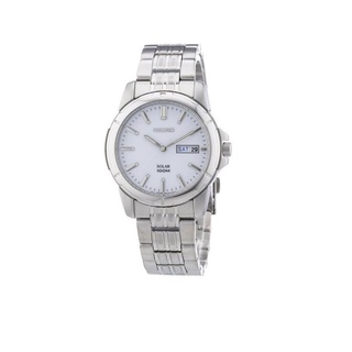 Seiko Mens SNE091 Solar Watch - Silver