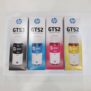 หมึกเติมแทงค์ HP ของแท้ Original HP Ink GT53 BK 90ml / GT52 C,M,Y 70 ml