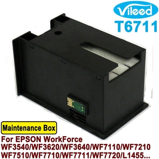 [สต็อกประเทศไทย] T6711 T671100 PXMB3 Maintenance Box Cartridge C13T671000 Compatible for EPSON WorkForce L1455 WF3520