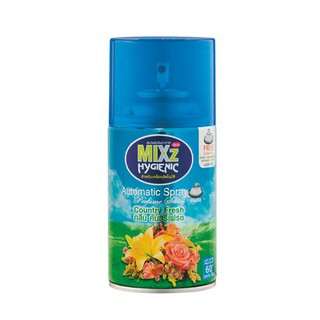 MIXZ สเปรย์ปรับอากาศสำหรับเครื่องอัตโนมัติ กลิ่นคันทรี่เฟรช ขนาด 300 มล. สีฟ้า