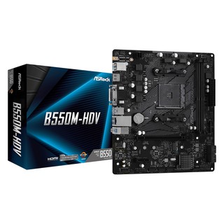 MAINBOARD (เมนบอร์ด) AM4 ASROCK B550M-HDV ประกัน 3 ปี