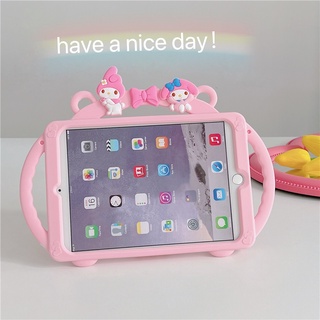 เคสแท็บเล็ต PC ซิลิโคน กันกระแทก ลายการ์ตูนเมโลดี้ สีชมพู พร้อมสายคล้อง สําหรับ Huawei Matepad T10 T10S Honor6 X6