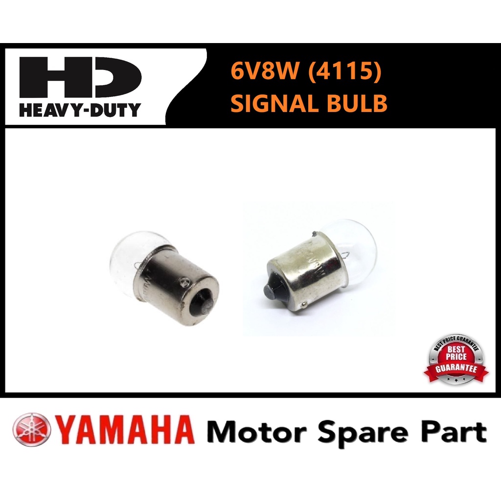 6V8W SIGNAL BULB 4115 0 YAMAHA HONDA GBO GBOJ C70 Y80 G18 MENTOL ป้าย DEPAN BELAKANG LAMPU ป้าย HEAV