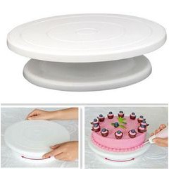 The Queen Bakery *พร้อมส่ง* แป้นหมุนเค้ก มีหลายสี ขนาดเส้นผ่าศูนย์กลาง 28ซม. สูง 7ซม. อุปกรณ์ทำขนม อุปกรณ์เบเกอรี่