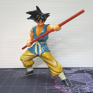 Dragonball Z Action Pose Figure 3 โมเดลดราก้อนบอล Z โกคูถือกระบอง โงกุนถือกระบอง