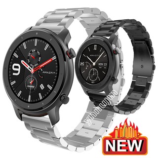 สาย huawei amazfit GTR 47mm สาย steel สายสแตนเลสสำหรับสายนาฬิกาข้อมือสําหรับ Amazfit Gtr 42 / 47 มม