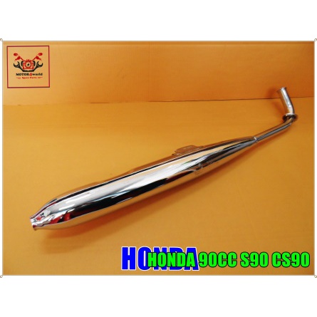 HONDA S90 CS90 S90Z CD90 (90cc.) BENLY -- EXHAUST MUFFLER "CHROME" PIPE // ท่อไอเสีย ชุบโครเมี่ยม