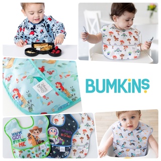 ใหม่ล่าสุด Bumkins Disney Collection และ Hello Kitty กันเปื้อนเด็ก เสื้อกันเปื้อน แขนสั้น แขนยาว กันน้ำได้ จานข้าวเด็ก