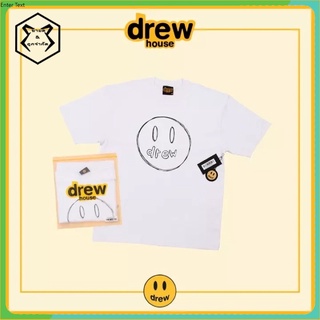 [S-5XL]Drew house smiley face hand-painted pencil short-sleeved T-shirt พร้อมจัดส่ง