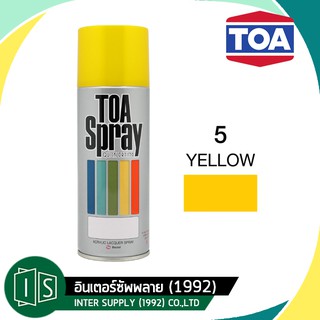 TOA สีสเปรย์ ทีโอเอ #5 YELLOW สีเหลือง 5