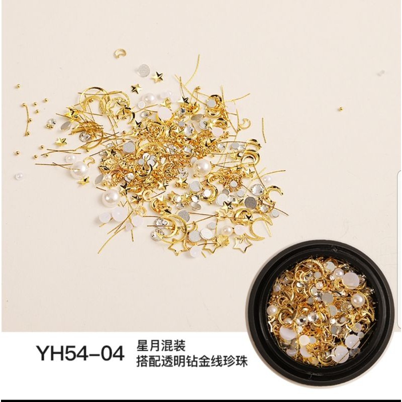 [YH54-04] Star Moon Nail Art Decorative Nail DIY เคล็ดลับตกแต่ง