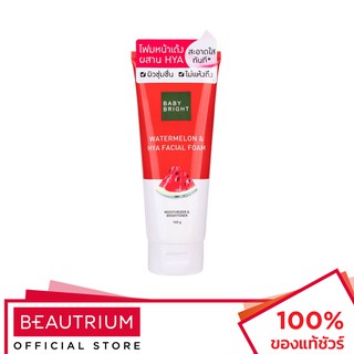 BABY BRIGHT Watermelon &amp; Hya Facial Foam ผลิตภัณฑ์ทำความสะอาดผิวหน้า 160g