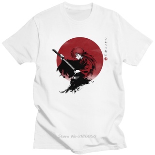 เสื้อยืดแขนสั้น ผ้าฝ้าย พิมพ์ลายอนิเมะ Kenshin Swordsman Samurai X สําหรับผู้ชายS-3XL