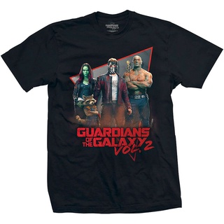 T-shirt  เสื้อยืดแขนสั้น พิมพ์ลาย Guardians Of The Galaxy Vol. สีดํา สําหรับผู้ชาย 2 แปดสิบS-5XL