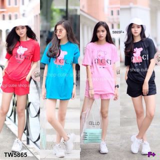 TW5865-Set 2ชิ้น  น้องหมูดุ๊กดิ๊ก