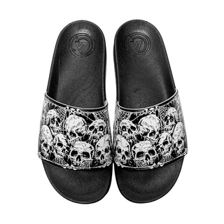 ใหม่! พร้อมส่ง 😈 รองเท้าแตะผู้ชาย ลายกะโหลก ไม่เหมือนใคร พื้…