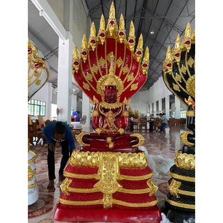 พระเเก้ว นาคปรก สูง 2เมตร 50 เนื้อเรซิ่นไฟเบอร์กลาส