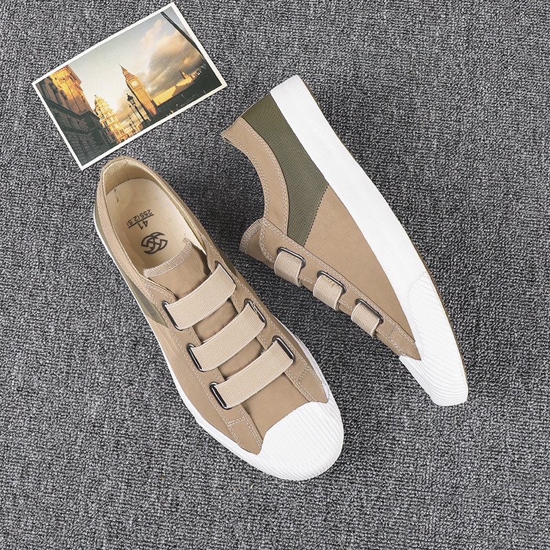 2020 Men Canvas Casual Shoes Man Flats Loafers Leisure Breathable Lace Up Fashion Breathable 3055