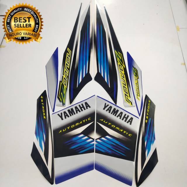Hitam 2005 2006 yamaha nouvo z striping black silver blue tail list มาตรฐาน body คุณภาพดีที่สุด