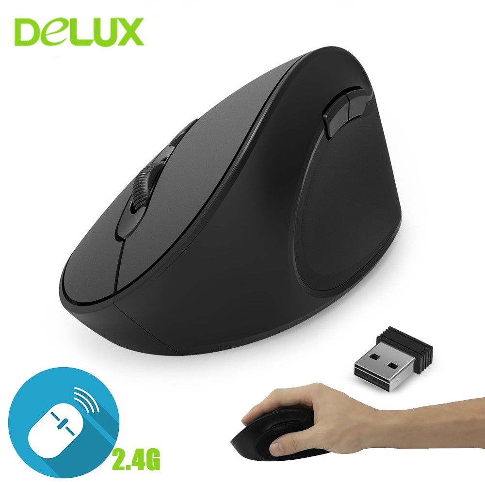 เมาส์เล่นเกมไร้สาย Delux M 618 SE 2.4 G 6 Buttons | Shopee Thailand