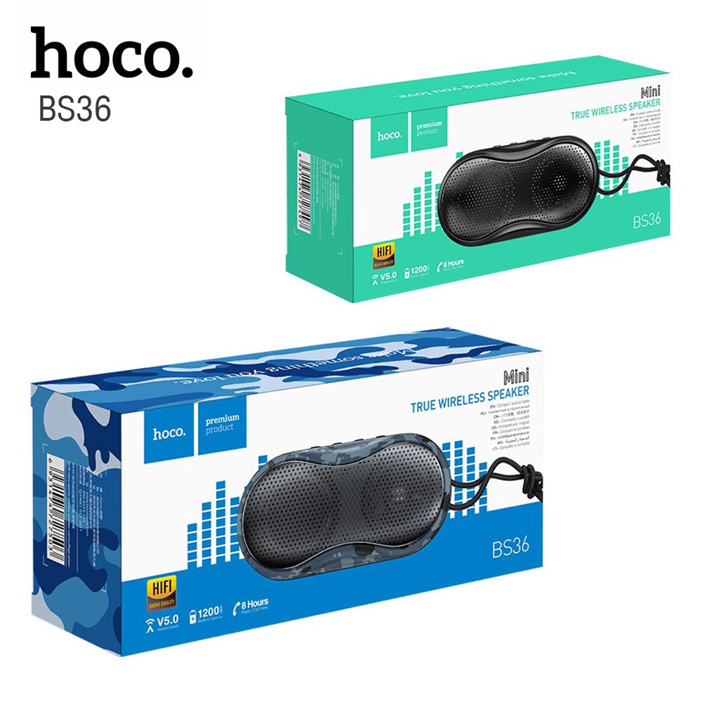 Telecorsa Hoco BS36 แบบพกพา TWS บลูทูธลำโพง คละสี รุ่น Sports-bluetooth-speaker-BS-36-04B-Ri