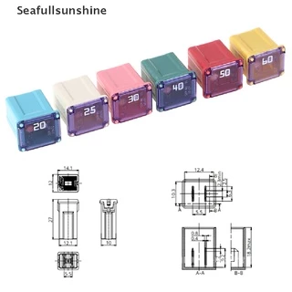 Seaf> ฟิวส์รถยนต์ ทรงสี่เหลี่ยม ขนาดเล็ก 58V 20A 25A 30A 40A 50A 60A