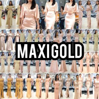 UPDATE MAXI  GOLD DRESS S M L XL 2XL 3XL XXXL XXL 04.08.2020 เดรสไปงาน เดรสราตรี เดรสออกงาน  เดรสยาว เดรสราตรียาว