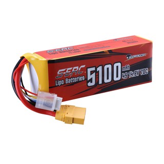 [พร้อมส่ง] แบตเตอรี่ลิโพ แบตลิโพ Lipo Battery 4S 4 เซลล์ 5100mAh 14.8V 70C with XT90 Plug RC แบตเตอรี่ Battery