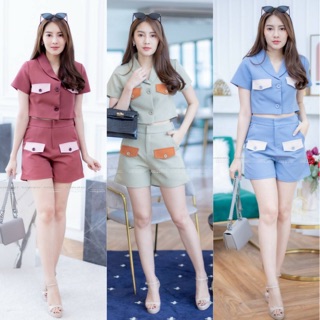 Set เสื้อ+กางเกงขาสั้น (S/M/L) มี 3 สี By NANNAPAT