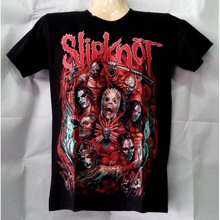 (ขายส่งได้)เสื้อวง Slipknot เสื้อยืด วงดนตรี วงร็อค Slipknot Heavy Metal Rock Band Tour T-shirt