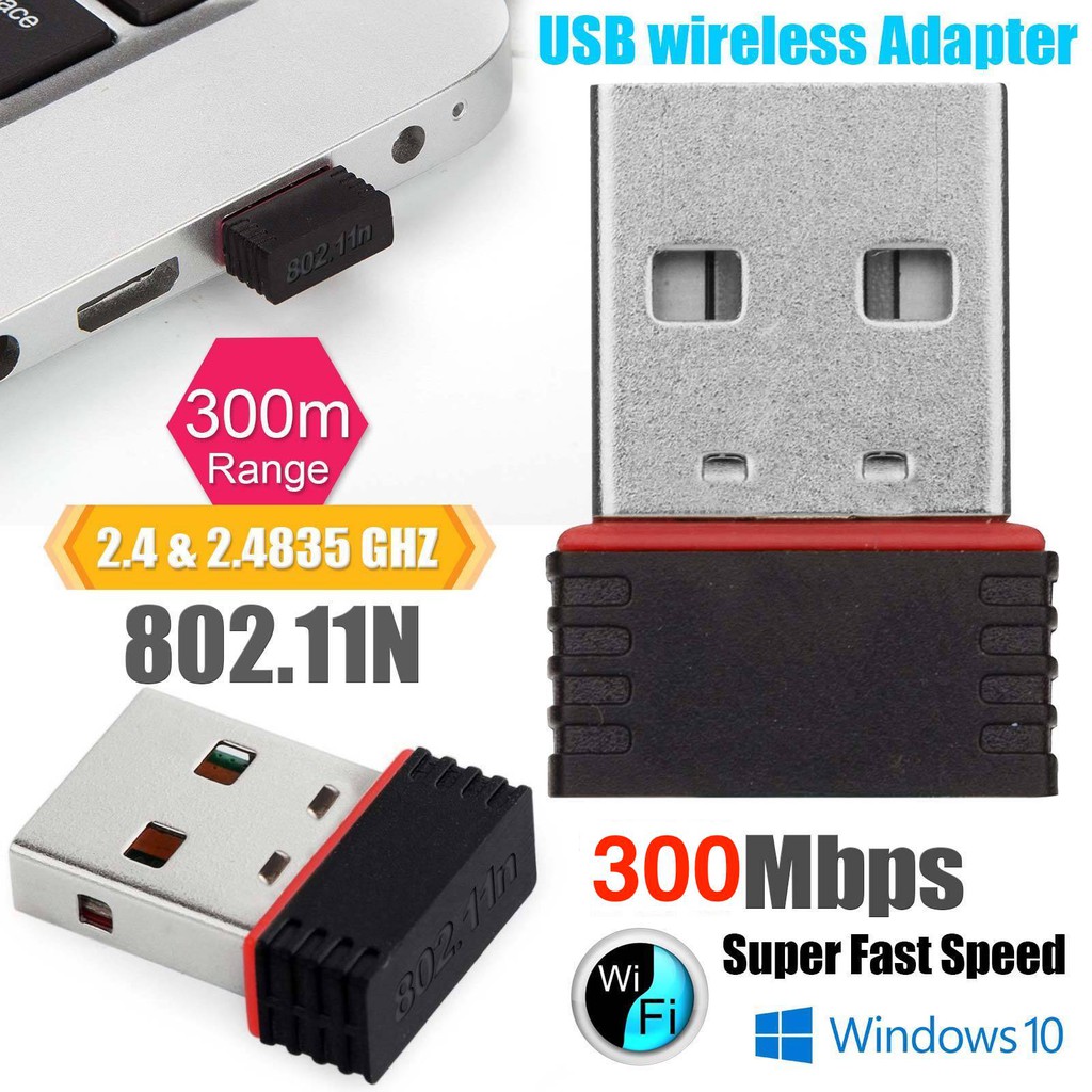 Mini Wireless USB Wifi Adapter 300Mbps - Wirelessusb - ThaiPick