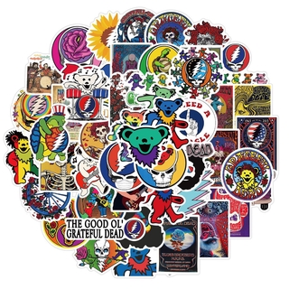 Y&amp;P | Grateful Dead สติกเกอร์กันน้ำรูปแบบที่แตกต่างกัน, 50 ชิ้น