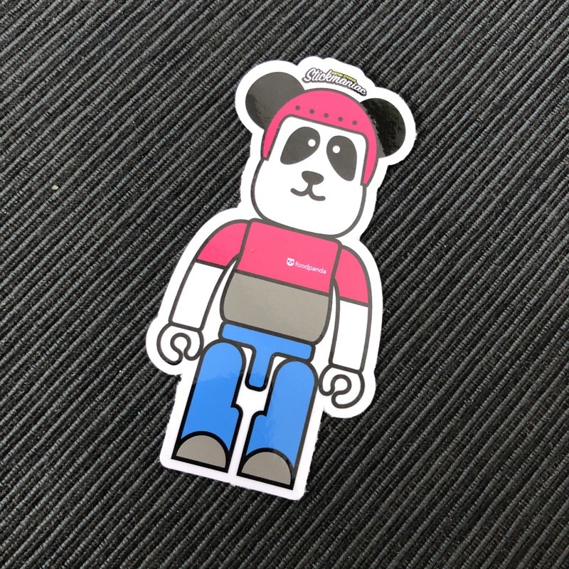 D142 Food PADA Bear Brick Sticker