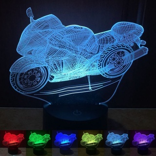 โคมไฟตั้งโต๊ะอะคริลิค LED ไล่โทนสี 7 สี สําหรับตกแต่งบ้าน