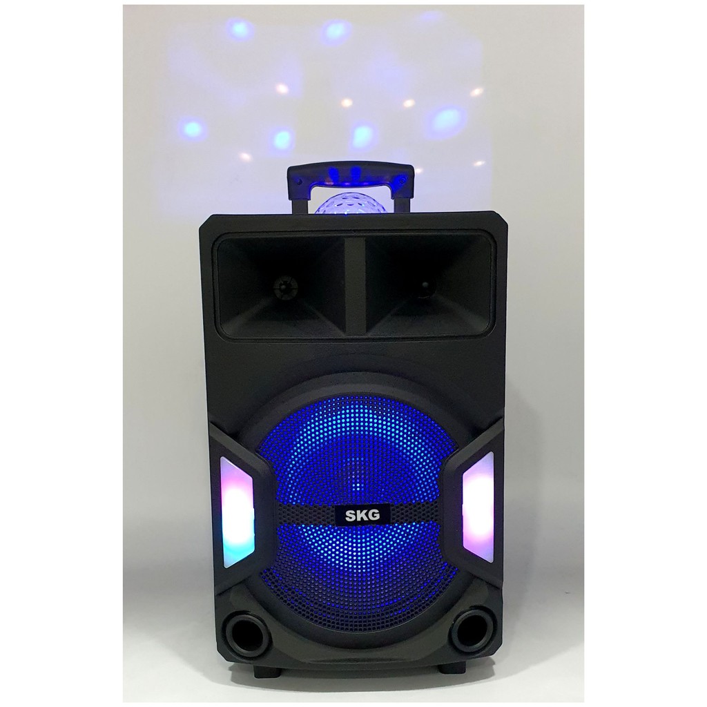 SKG ลำโพงล้อลาก 12 นิ้ว 6000 W ไฟวิบวับ ปิด-เปิดไฟได้ รุ่น AV-1000 BT12 สีดำ มีไมค์ลอยในตัว 1ตัว - รูปที่ 4