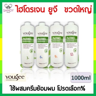 ของแท้! ไฮโดรเยนขวดใหญ่ YOUGEE PhyTones Developer ยูจี ไพโทน ดีเวอลอบเปอร์ ขวด1000ml.ใช้ผสมครีมย้อมผม ผงฟอก กลิ่นไม่ฉุน