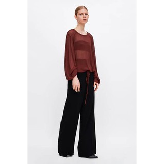 Zra knit top เสื้อ knit ตัดป้าย เนื้อยืด ทรง oversize