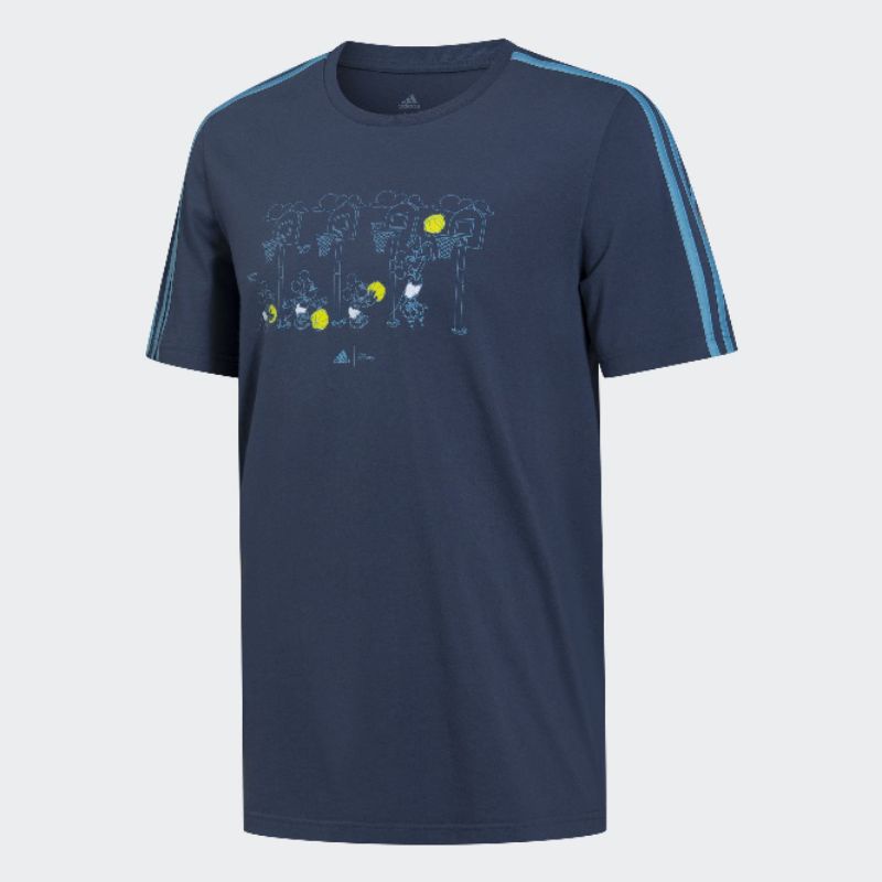 🇧🇪 Adidas x Disney Mickey in Motion 3-Stripes Basketball Graphic Tee Size S Limited Edition