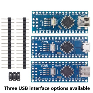 Mini Type-C Micro Usb Nano 3.0 พร้อมตัวควบคุมตัวโหลดนาโน สําหรับไดรเวอร์ Arduino Ch340 Usb 16mhz Atmega328P Atmega168P