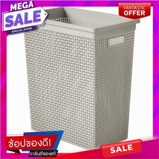 ตะกร้าผ้าเหลี่ยมสูง DKW HH-1120 เทา ตะกร้าผ้า CLOTH BASKET TALL SQUARE HH-1120 GREY อุปกรณ์จัดเก็บเสื้อผ้า