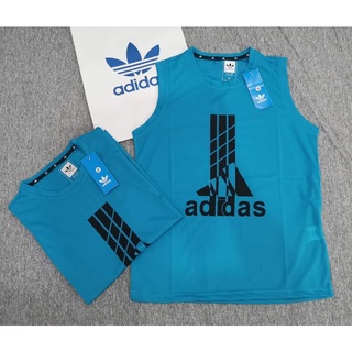 เสื้อแขนกุด adidas สีฟ้า อกหน้าผ้า30 ยาว23