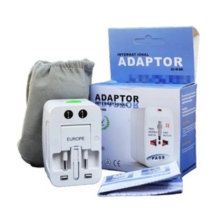 ปลั๊กไฟ Universal Plug Travel Adapter ปลั๊กแปลงเอนกประสงค์ (White)