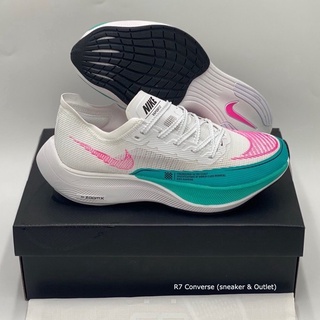 🚩รองเท้าวิ่ง ZoomX Vaporfly Next%2  สีฟ้า-ขาว พร้อมกล่องแถมถุงใส่รองเท้าV83A003