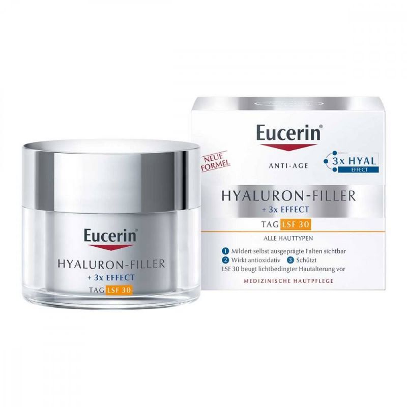 Facial Moisturizer 817 บาท (Exp. 2025) Eucerin HYALURON [HD] FILLER DAY BRIGHT SPF 30 50 ML Beauty