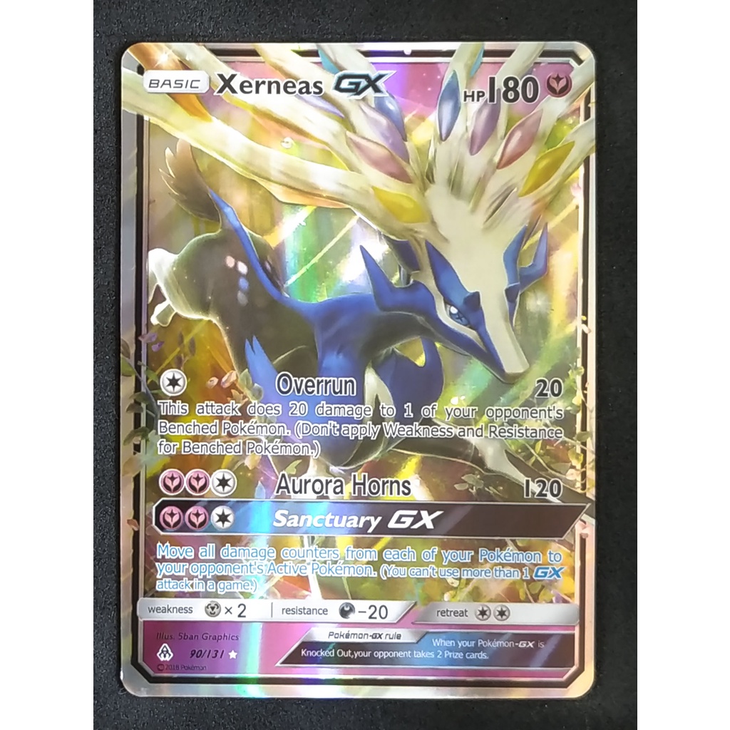 Xerneas GX Card 90/131 เซร์เนอัส Pokemon Card Gold Flash Light (Glossy) ภาษาอังกฤษ